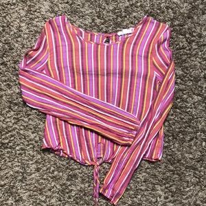 Long sleeve high rised blouse